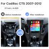 Car Radio for Cadillac CTS 2008-2012 Stereo Replacement Upgrade Carplay Android Auto Vertical Touch Screen Tesla Style with DSP in Dash Headunit Multimedia Player Audio Voice Control (Black) view 2