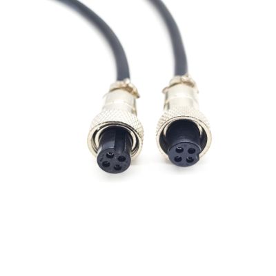1.64ft GX12 4 Pin Cable Double Female Head Aviation Cordset, GX12 4Pin Panel Mount Circular Metal Aviation Connector Adapter Female to Female Cable (0.5Meter)