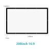 16:9 180 200 250 300 Inch HD Matt White Anti-Crease Projection Screen Wall Mounted Home Theater Big Canvas (Color : 0 Size : 300 inch) (300 inch) view 4
