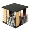 SBOJI Rotatable CD Rack Media Storage Rack CD Storage Holder CD Collection Storage Box Holds 48CDs, 28*28*27cm view 1