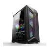 ARrase Computer Gaming Case,Transparent Side Panel Desktop Case,Mid-Tower ATX M-ATX Mini-ITX,4 Fans,USB3.0,Supports Water Cooling (Color : Black), 18648 view 1