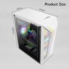 ARrase Computer Gaming Case,Transparent Side Panel Desktop Case,Mid-Tower ATX M-ATX Mini-ITX,4 Fans,USB3.0,Supports Water Cooling (Color : Black), 18648 view 2