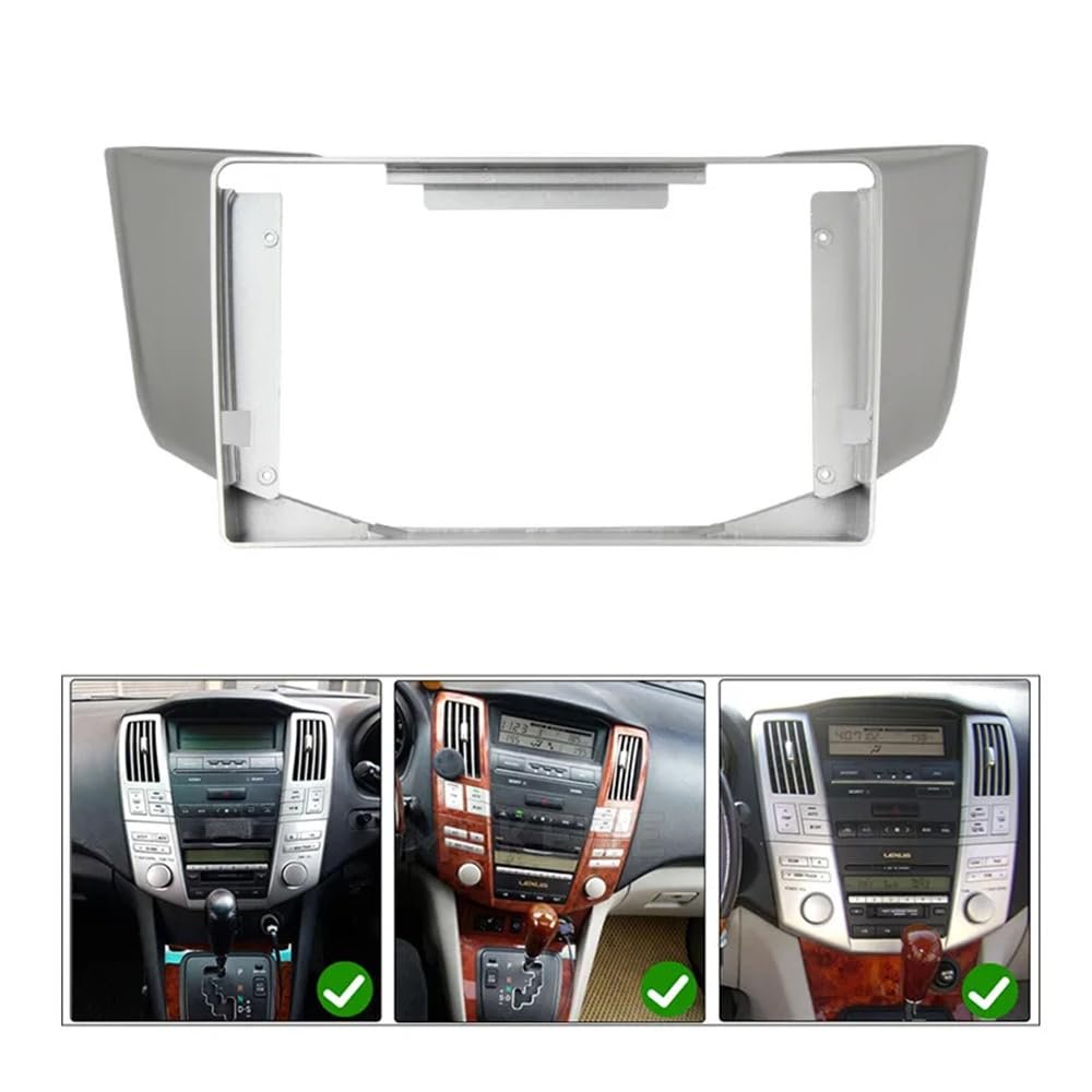 9'' Car Radio Stereo Dash Install Kit Fascia Panel Trim fits for Lexus RX300/330/350/400h 2003-2009 and Toyota Harrier 2003-2012 Installation Aftermarket Stereo Headunit