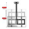 THEGA Ceiling TV Mount Bracket - Adjustable TV Ceiling Mount Suitable for 39-85 Inch TVs, Height Adjustable, Telescopic, Tilt and Swivel TV Stand, Max VESA 600X400mm, with A Load of 176 Pounds view 3
