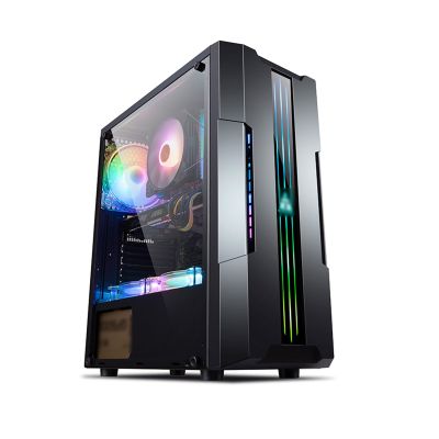 ARrase Computer Gaming Case,Acrylic Side Panel Case,ATX M-ATX ITX,Pre-Installed 6x120mm Fan,Top 1/0 Interface PC Case,Suitable for Gaming and Office Work, 18648