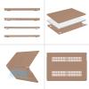 MOSISO Compatible with MacBook Air 13.6 inch Case 2022-2024 A2681 M2, Plastic Hard Case&Polyester Horizontal Sleeve Bag with Small Case&Keyboard Skin&Screen Protector&Type C, Brown & Caramel Brown view 3