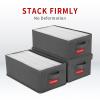 NUSWOR DVD Storage Box - Perfect DVD Case Storage Solution, Stackable DVD Organizer with Lid, 2Pack DVD Holder 15.75 x 8.1 x 6.1 inches - Holds 50 DVDs - Grey, USNWDVD2S2 view 4