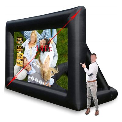 14FT 20FT Inflatable Indoor and Outdoor Blow Up Mega Movie with Accessory Bag (Color : 14ft Size : 20FT) (14ft 20FT)