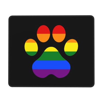 LGBTQ Gay Furry Paw Pride Rainbow Mouse pad Personalized Non-Slip Rubber Mousepad for Computer PC Laptop Home Decor 7X8.6 Inch