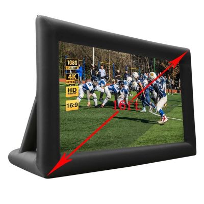 16ft Outdoor Inflatable Projectio Movie Screen for Home Backyard Party Games Theater Cinema with Fan