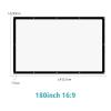 16:9 180 200 250 300 Inch HD Matt White Anti-Crease Projection Screen Wall Mounted Home Theater Big Canvas (Color : 0 Size : 300 inch) (250 inch) view 3