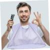 Angoily 2pcs Beard Cutting Cape Shaving Use Apron Cape Beard Grooming Accessories for Men view 3