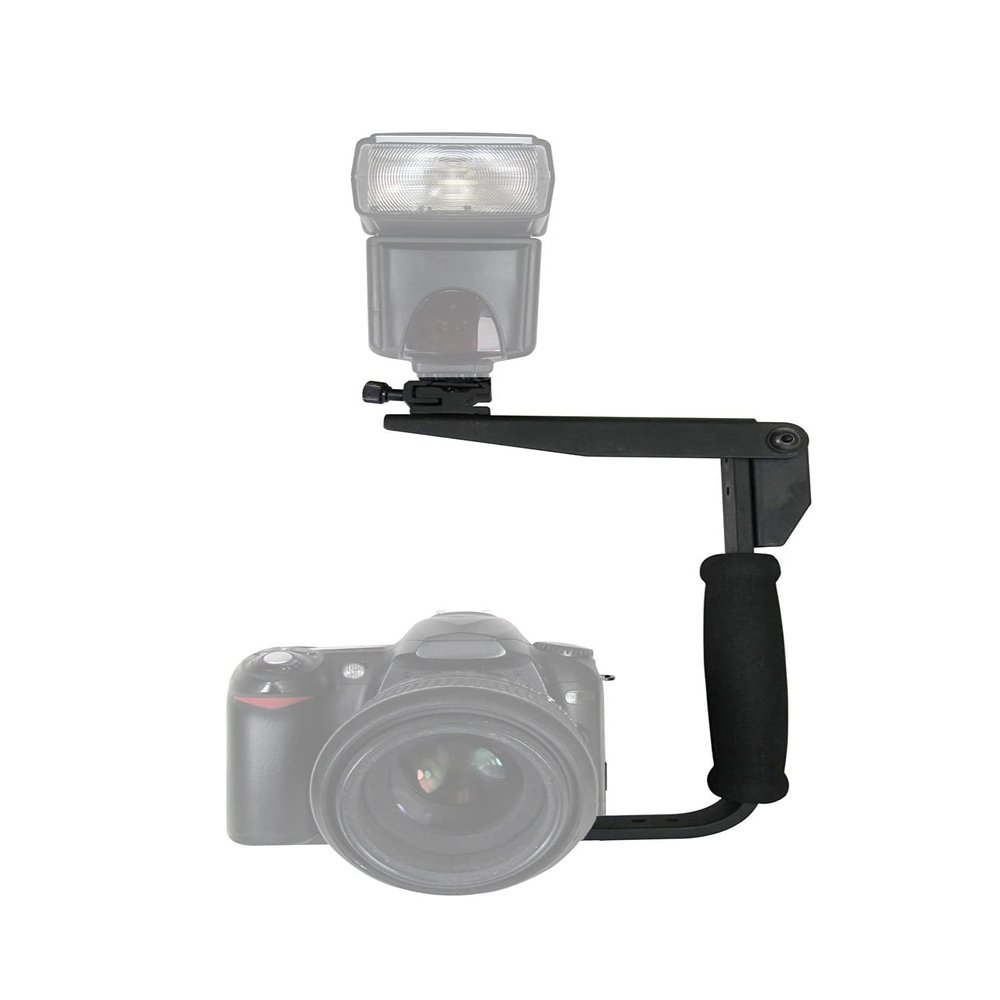 Flash Bracket Compatible with Canon EOS 1Ds Mark III (PivPo Pivoting Positioning) 180 Degrees (Canon Shoe)