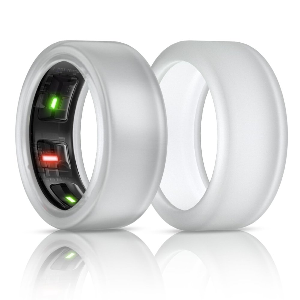 BandSmith Silicone Ring Protector, Elastic Case for Oura Ring Gen 4/3 during Workouts - Patent Protected (Transparent, M for 11/12/13)