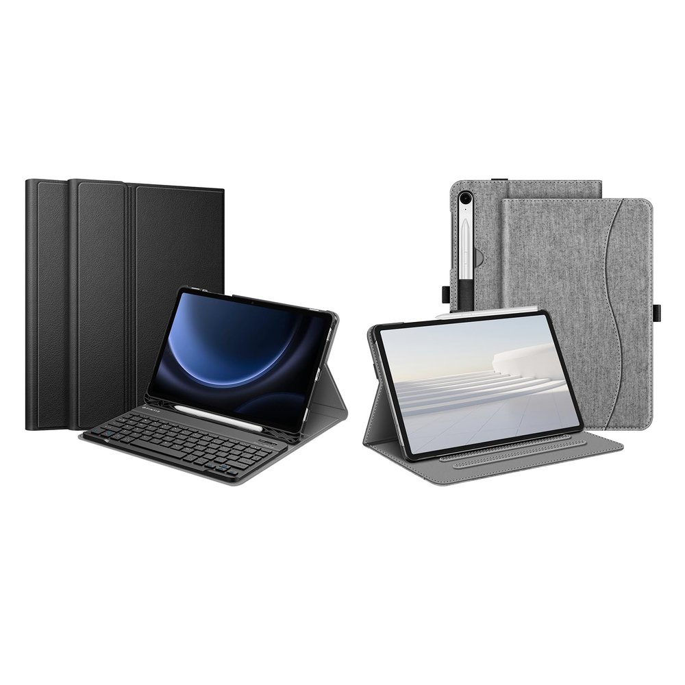 Fintie Case for Samsung Galaxy Tab S9 FE 5G 10.9 Inch/Galaxy Tab S9 11 Inch 2023 Release, Slim Keyboard Stand Cover + Multi-Angle Viewing Protective Cover with Pocket