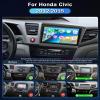 Car Stereo for Honda Civic 2012-2015 [4+64G 8Core] Wireless Carplay Android Auto,9" 1280 * 720P IPS Touch Screen Radio, Android13/GPS/WiFi/32EQ DSP/59UI/Bluetooth5.0/SWC+AHD Backup Camera&Mic view 2