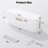 Cable Management Box - Large Cord Organizer Box to Hide Power Strip & Under Desk, TV Computer Wires Cable Organizer Box with Baby Proofs, Desk Cord Organizer for Home/Office - White view 2