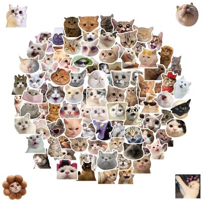 100Pcs Cat Stickers, Vinyl Waterproof Cute Funny Cat Stickers for Water Bottle Journaling Laptop Phone Case Skateboard Luggage Car Bumper Kawaii Animal Stickers for Kids Adults Teens