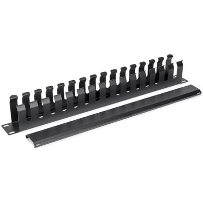 1u Horizontal Rack Server Cabinet Mount Cable Management - 1u Rack Height - 19 Panel Width - Cold Rolled Steel [crs] - Keeps Cables Organized and Will Reduce Cable Clutter - Compatible