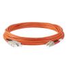 SpeedyFiberTX 2-Pack 65 Meter SC to LC Fiber Optic Patch Cable, Red and Black Boots, Corning InfiniCor Multimode OM1 62.5/125um Optical Fiber, Duplex Orange Riser OFNR Cable Jacket view 3