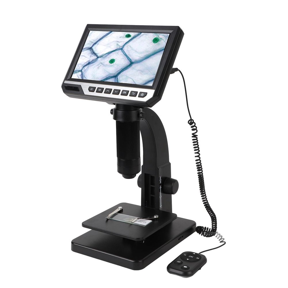 2000X Digital Microscope, Microscope with 10 Adjustable LED Lights, 7 Inch LCD Display, 12MP Soldering Microscope for Electronics Repair