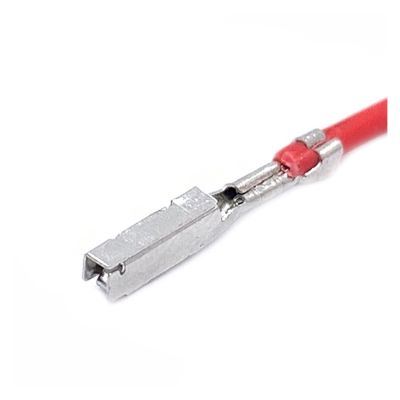 BUIEX 1.2MM Automotive Splice CrimpTerminal Brass Tinned H62 G18 Electronic Connector Pins with 22AWG Cable DJ621-F1.2A (Color : Female, Size : 50 Pcs)