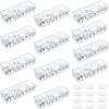Tatuo 12 Pcs Cable Organizer Box with Wire Ties, Plastic Cord Storage Box with Lid, Electronics Organizer for Home Office Desk Organizers and Accessories (Clear) view 1