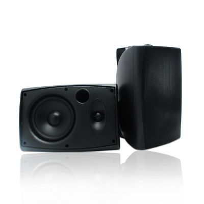 Herdio 6.5 Inches Indoor Outdoor Bluetooth Speakers Waterproof Wired 400 Watts with Powerful Bass,2 Way Wall Mount Speakers All-Weather Durability for Patio Home Deck Porch Backyard(Pair,Black)