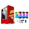 upim Computer Cases,Mid-Tower PC Gaming Case ATX/M-ATX/ITX - Front I/O USB 3.0 Port - Tempered Glass Side Panel - Cable Management System - Water-Cooling Ready (Size : 3 Fans) view 1