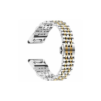 26 22mm Quickfit Watchband Strap fit For Garmin Fenix 7x 7 6X 6 Pro 5X 5 935 945 Enduro 2 Epix Gen 2 Stainless steel Wristband Belts (Color : H, Size : 26mm Width)