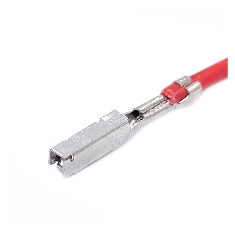 BUIEX 1.2MM Automotive Splice CrimpTerminal Brass Tinned H62 G18 Electronic Connector Pins with 22AWG Cable DJ621-F1.2A (Color : Female, Size : 10 Pcs)