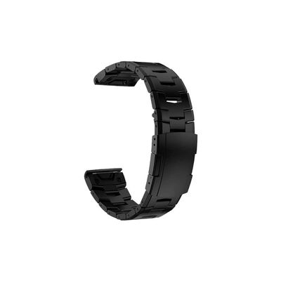 22/26mm Titanium alloy Watch Band QuickFit For Garmin Enduro 2 Strap Fenix 7 7X 6 6X Pro For Garmin Mk2/Mk2i/Mk1 Metal Bracelet (Color : Black, Size : For Fenix 6X PRO GPS)
