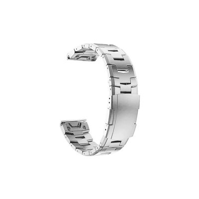 22/26mm Titanium alloy Watch Band QuickFit For Garmin Enduro 2 Strap Fenix 7 7X 6 6X Pro For Garmin Mk2/Mk2i/Mk1 Metal Bracelet (Color : Silver, Size : For Tactix 7)