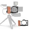 Camera Cage for ZV1 Camera, Aluminium Alloy Camera Cage Protective Casing Wooden Handle Grip view 4