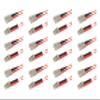 SpeedyFiberTX 12-Pack 22 Meter SC to LC Fiber Optic Patch Cable, Red and Black Boots, Corning InfiniCor Multimode OM1 62.5/125um Optical Fiber, Duplex Orange Riser OFNR Cable Jacket view 1