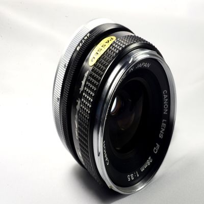 Canon FD 28MM F3.5 SLR DSLR Camera Lens (Canon FD Mount) (Renewed)