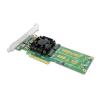 PCI Express x 8 to Quad M.2 NVMe SSD Switch Adapter 2280mm view 4