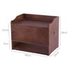 WAOCEO Cable Organizer Box Solid Wood Wireless WiFi Router cat Box Socket Set-top Box Shelf Desktop Cover Box Storage Box Cable Management Box (Size : L) view 2
