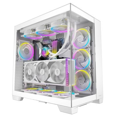 Antec C8 ARGB White, 2x TQR 160mm & 1x TQ 140mm ARGB PWM Fans Included,dual-chamber layout, Type-C, 360mm Radiator Support, Seamless TG Front & Side Panels, RTX 40 compatible, Full-Tower E-ATX PC Case