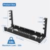Cable Organizer Box No Drilling Extendable Under Desk Cable Management Metal Cable Tray Under Desk with Clamp Retractable Power Strip Cord Holder Cable Management Box view 2