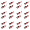 SpeedyFiberTX 12-Pack 3.5 Meter ST to FC Fiber Optic Patch Cable, Red and Black Boots, Corning InfiniCor Multimode OM1 62.5/125um Optical Fiber, Duplex Orange Riser OFNR Cable Jacket view 1