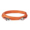 SpeedyFiberTX 12-Pack 3.5 Meter ST to FC Fiber Optic Patch Cable, Red and Black Boots, Corning InfiniCor Multimode OM1 62.5/125um Optical Fiber, Duplex Orange Riser OFNR Cable Jacket view 3