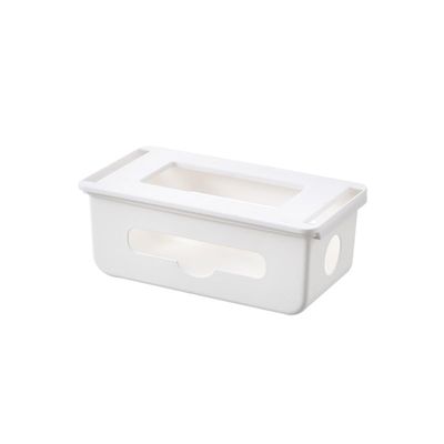 WAOCEO Cable Organizer Box Cable Storage Box Self Adhesive Power Line Charger Socket Storage Drawer Under Desk Hidden Wire Organizer Cable Organizer Cable Management Box (Color : White)