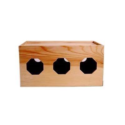 WAOCEO Cable Organizer Box Junction Box Solid Wood Retro Simple Plug-in Wire Storage Box Socket Plug-in Board Box Power Cord Box Cable Management Box (Size : 25cm)