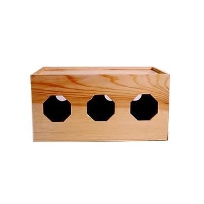 WAOCEO Cable Organizer Box Junction Box Solid Wood Retro Simple Plug-in Wire Storage Box Socket Plug-in Board Box Power Cord Box Cable Management Box (Size : 25cm)