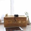 WAOCEO Cable Organizer Box Junction Box Solid Wood Retro Simple Plug-in Wire Storage Box Socket Plug-in Board Box Power Cord Box Cable Management Box (Size : 25cm) view 3