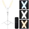 Esthetician Light with Tripod Stand and Phone Holder, Floor Lamp, Lash Lamp for Eyelash Extensions, [Upgrade] Touch Switch Lash Light for Makeup, Tattoo, Photography, Selfie, Video RecordingWhite view 1