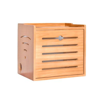 WAOCEO Cable Organizer Box Router Storage Box Solid Wood Socket Power Cord Storage Box Wireless WiFi Light cat Set-top Box Shelf Cable Management Box (Color : 5), YANLI2233-1988