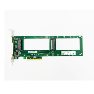 2X U.2 SFF-8639 SSD to PCIE Express 3.0 Gen 3 X8 Card U.2 NVMe SSD Adapter
