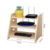 Cable Organizer Box Solid Wood Punch-Free Router Storage Box Set-top Box Rack WiFi Shelf Hanging wall cat Placement Rack Cover Box Cable Management Box view 2